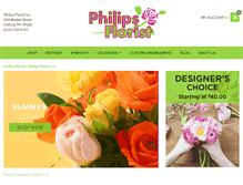 Tablet Screenshot of philipsfloristinc.com